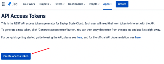 Zephyr - create access token