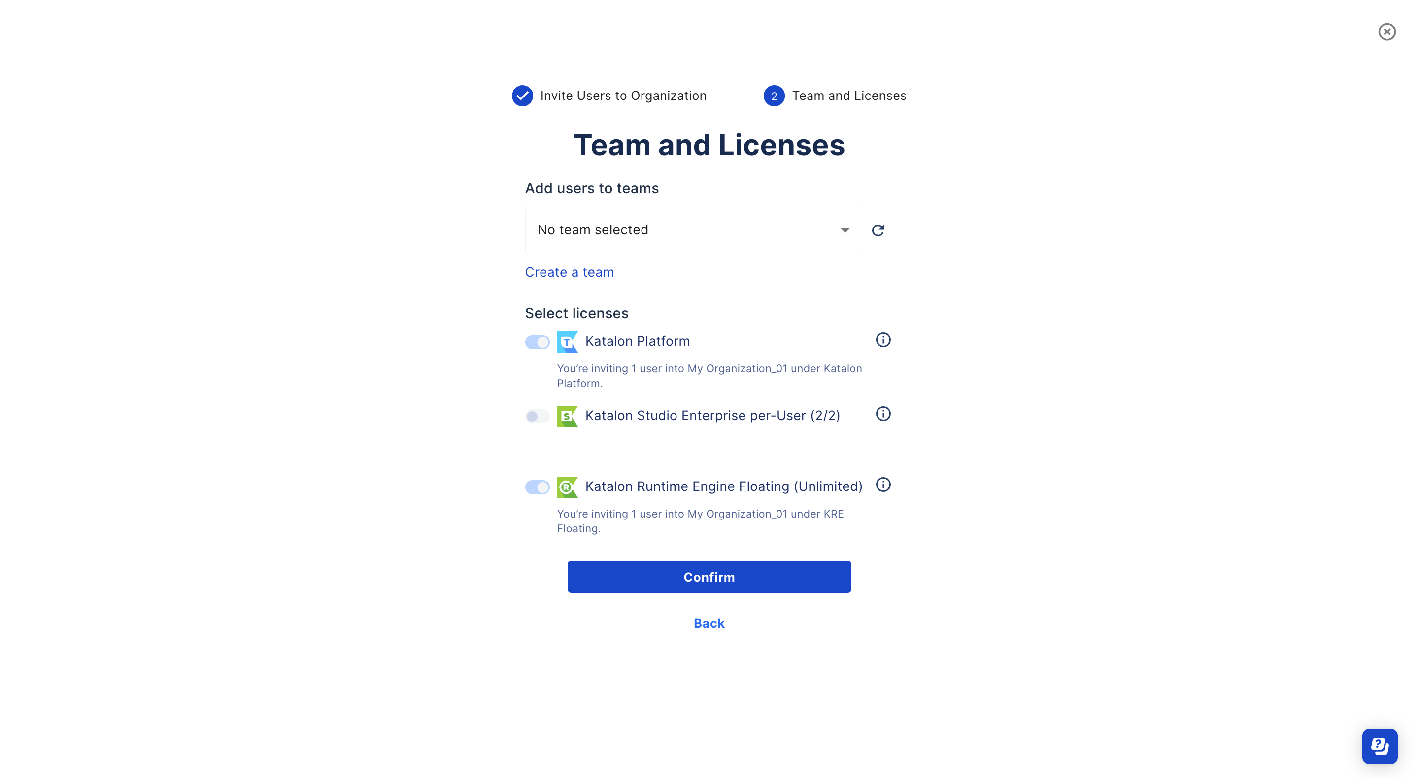 Add users to Teams and Licenses