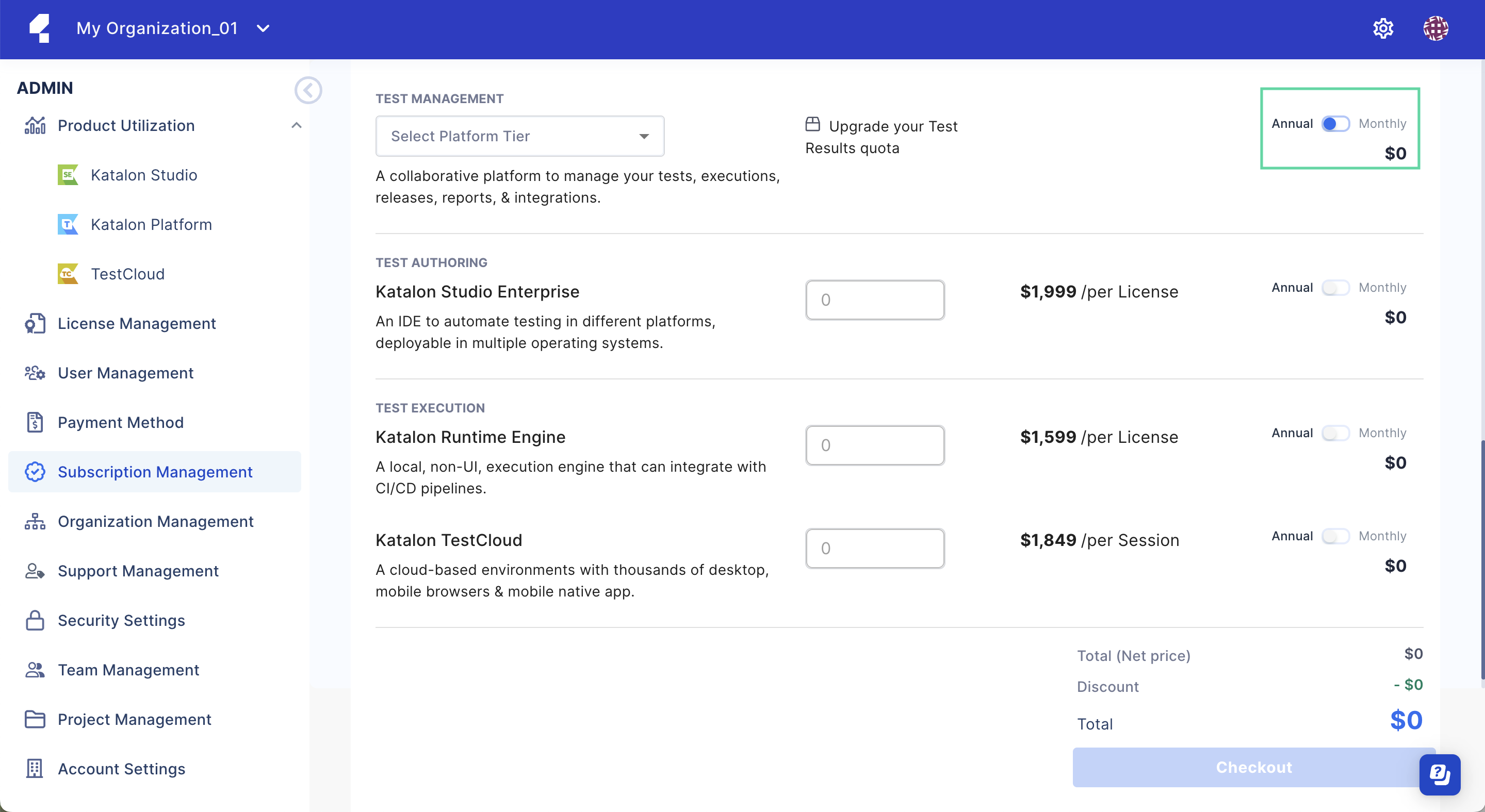 Upgrade to an annual billing cycle