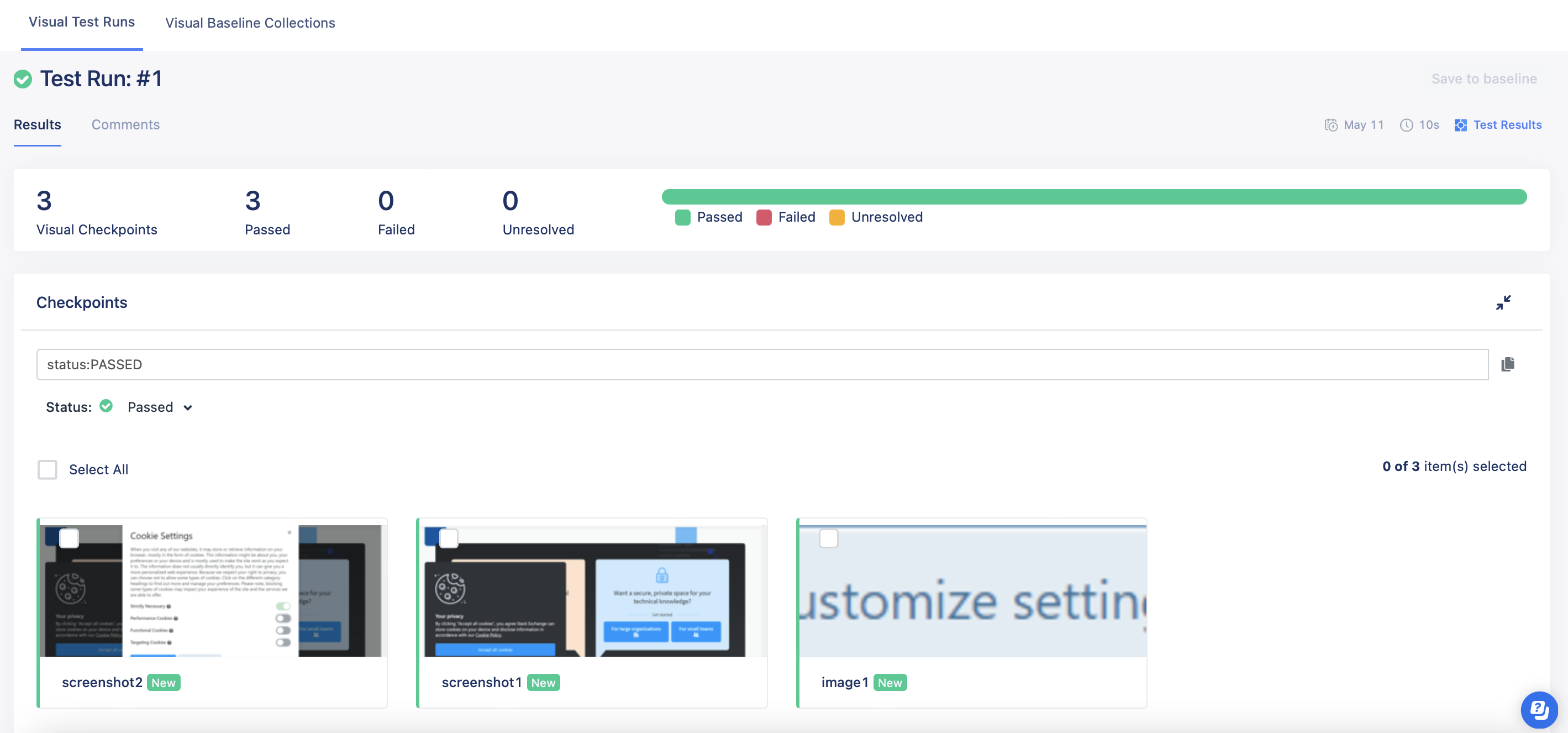 Use TestOps Visual Testing