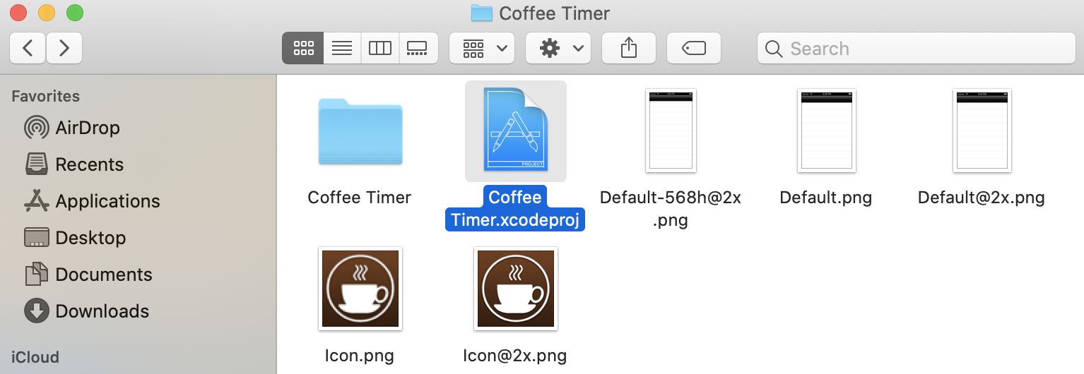 Open Xcode project