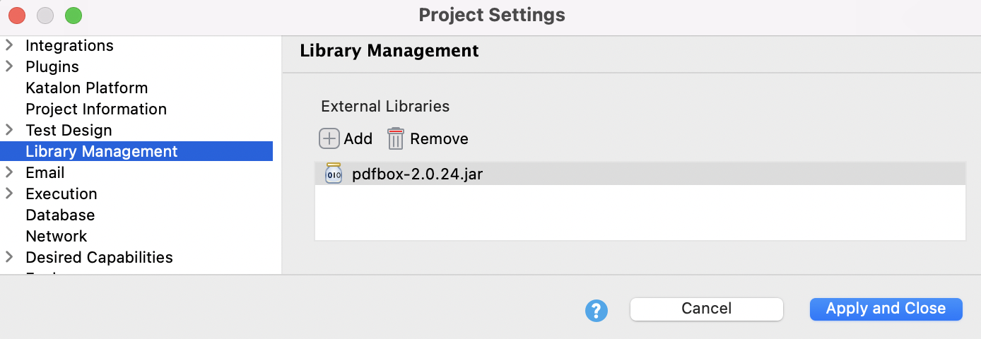 Add external libraries