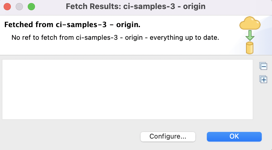 Fetch results dialog