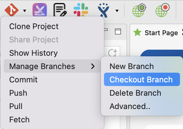 Checkout branch
