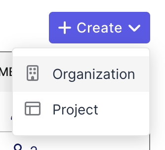 The Create Organization button in Katalon TestOps Gen 3.