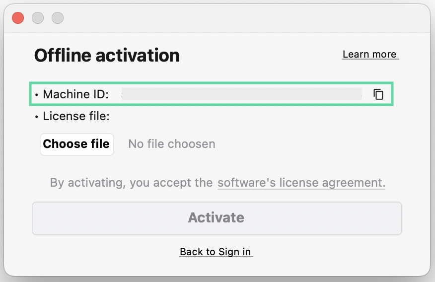 View your machine ID in the Katalon Studio activation dialog.