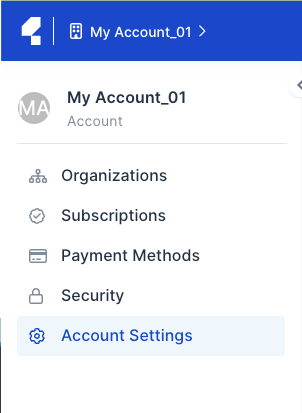 The account settings button in Katalon Platform's admin page.