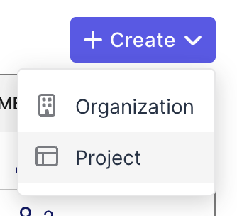 The Create Project button in Katalon TestOps Gen 3.