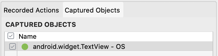 View Captured Objects tab.